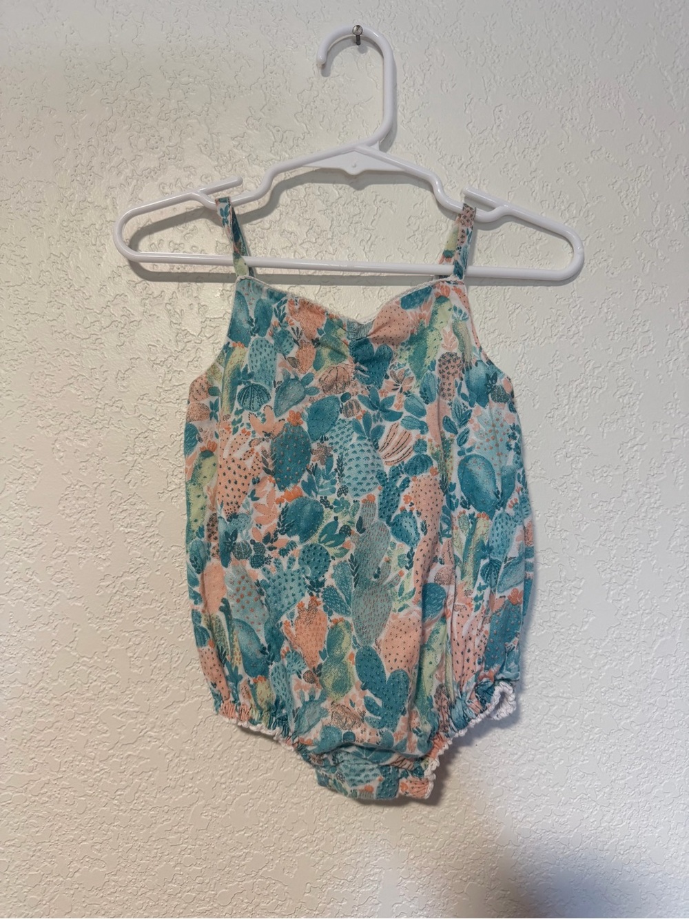Piper & Posie Baby Girl Cactus Bubble One Piece Cotton 3-6 Months